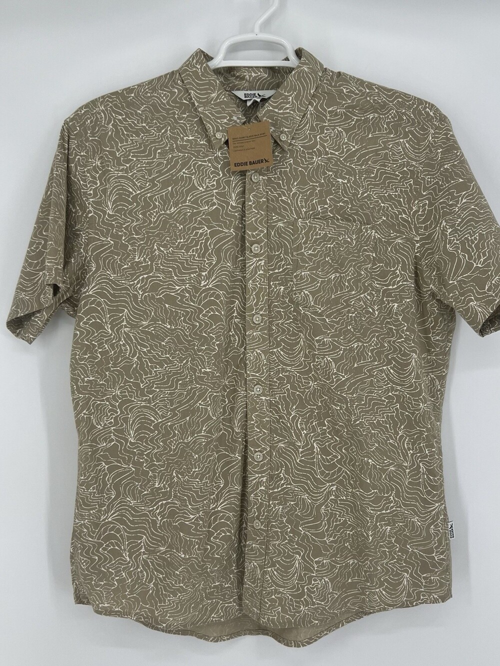 Eddie Bauer Baja Button-Up Shirt Men's Size Large Short Sleeve
